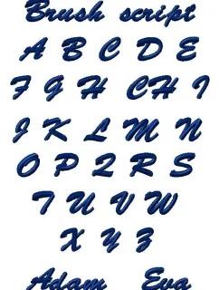 Výšivka jméno Brush script