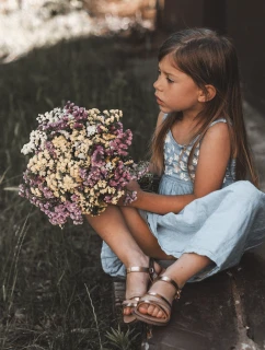 Dětské sandály s popruhy Růžové zlato Isla