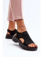 Dámské sportovní sandály na tlusté podrážce černé Deinaleia Dámské sportovní sandály na tlusté podrážce černé Deinaleia