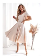 Společenské šaty model 208821 béžové - With You Společenské šaty model 208821 béžové - With You