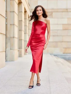 Večerní šaty SUK0438 červené - Roco Fashion