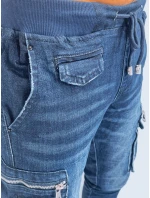 Pánské džínové bojové tepláky námořnická modř FashionStreet UX3998 Pánské džínové bojové tepláky námořnická modř FashionStreet UX3998