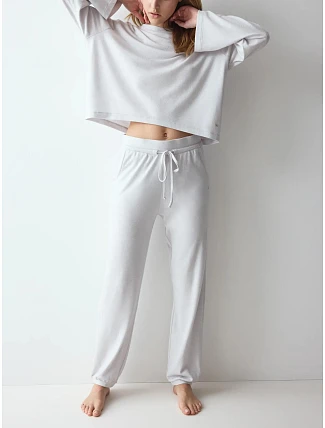Kalhoty Cozy Comfort Cozy Trouser X 01 světle šedé Light Grey Melange - TRIUMPH