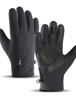 Zimní sportovní rukavice s protiskluzovým povrchem (velikost L) - černé