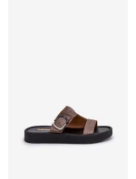 Dámské Semišové Pantofle Na Platformě Hnědé Zazoo 3024 Dámské Semišové Pantofle Na Platformě Hnědé Zazoo 3024