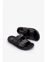 Lehké pánské pantofle s přezkami Big Star Černá