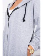 Mikina s potiskem "The world is yours" šedá