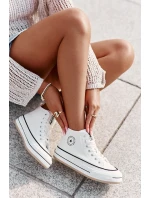 Zateplené Dámské Tenisky Na Platformě Eko Kůže Big Star OO274061 Bílé