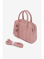 Kufříková taška Eco semišová s přívěskem Růžová Sorielle