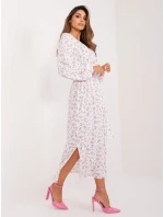 LK SK 509318 šaty.74 bílá a růžová LK SK 509318 šaty.74 bílá a růžová