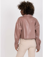 Prašně růžová přechodná bunda z imitace kůže Dorine