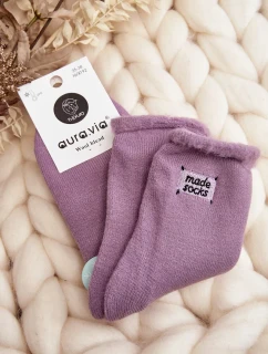 Dámské tlusté ponožky fialové