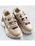 Béžové dámské sportovní boty se zvířecím motivem (VIVI1038) Béžové dámské sportovní boty se zvířecím motivem (VIVI1038)