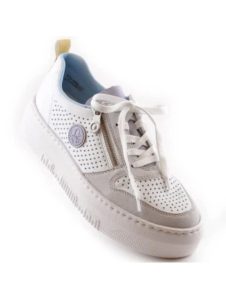 Pohodlné polobotky Rieker W RKR589 white