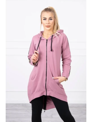 Mikina se zipem na zádech tmavě růžová Mikina se zipem na zádech tmavě růžová