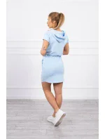 Šaty s kapucí modré