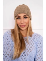 Tenká čepice Grace K211 tmavě béžová