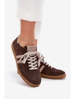Zazoo N1068 Semišové Nízké Tenisky Dámské Čokoládové Zazoo N1068 Semišové Nízké Tenisky Dámské Čokoládové