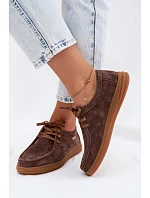 Polobotky z přírodního semiše Vinceza 95391 Hnědé