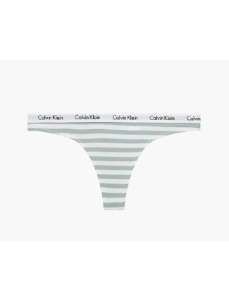 Dámská tanga D1617E 5XD bílá/zelená - Calvin Klein Dámská tanga D1617E 5XD bílá/zelená - Calvin Klein