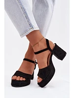 Sandály na podpatku model 226333 Step in style Sandály na podpatku model 226333 Step in style