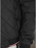 Pánská přechodná prošívaná bunda s kapucí černá FashionStreet TX5010