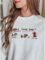 Dámská oversize mikina s jezevčíky JAMNIKOVE šedá FashionStreet BY1499