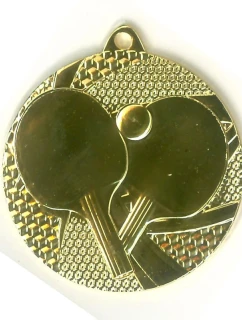 Zlatá medaile - stolní tenis - ocelová medaile