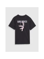 Dívčí tričko oversize s potiskem 4F FJRSS25TTSHF2646-20S