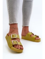 Dámské Žabky Hladké ZAXY LL285077 Limetkové