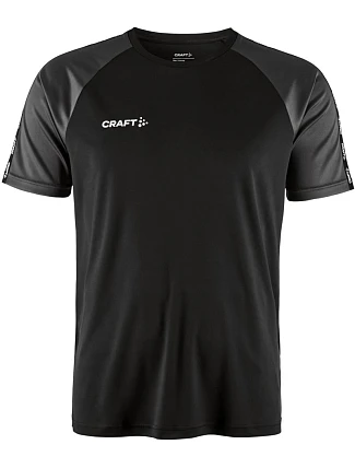 Craft Teamwear Squad Go Contrast Jersey M Pánské kontrastní sportovní tričko 82.2725 black/granite Craft Teamwear Squad Go Contrast Jersey M Pánské kontrastní sportovní tričko 82.2725 black/granite