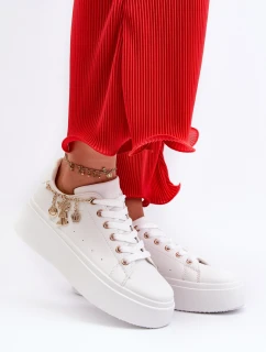 Dámské tenisky s ozdobou Bílé Celedria