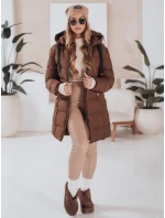Dámská zimní bunda s kapucí GABRIELLE hnědá FashionStreet TY4919 Dámská zimní bunda s kapucí GABRIELLE hnědá FashionStreet TY4919
