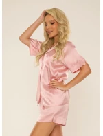 Pyžamo De Lafense 762 Cordelia kr/sr S-2XL rozepínací Pyžamo De Lafense 762 Cordelia kr/sr S-2XL rozepínací