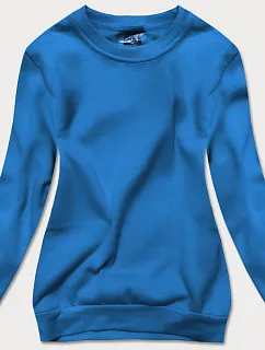 Bluza dresowa damska ze ściągaczami ciemna niebieska (w01-16)
