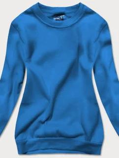 Bluza dresowa damska ze ściągaczami ciemna niebieska (w01-16)