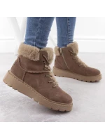 Boty Rieker s umělou kožešinou 70402-24 W RKR753