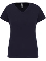 Kariban K 3015 Dámské elastické tričko s výstřihem do V 20.3015 navy Kariban K 3015 Dámské elastické tričko s výstřihem do V 20.3015 navy