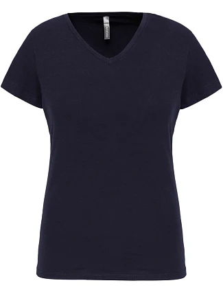 Kariban K 3015 Dámské elastické tričko s výstřihem do V 20.3015 navy Kariban K 3015 Dámské elastické tričko s výstřihem do V 20.3015 navy