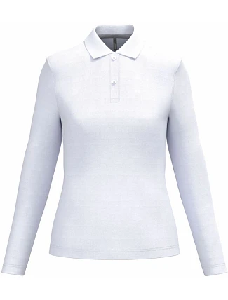 Kariban K 244 Dámské piqué polo s dlouhým rukávem 20.K244 white Kariban K 244 Dámské piqué polo s dlouhým rukávem 20.K244 white