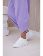 Komplet nových mikinových kalhot Punto světle fialová