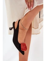 Zamkové elegantní lodičky na jehlovém podpatku CheBello 4666 černé