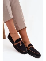 Dámské mokasíny (loafersy) z eko semiše Darwen – černé