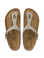 Pánské šedé žabky Birkenstock Gizeh Birko-Flor Nubuck Stone regular wide (43391) dámské Pánské šedé žabky Birkenstock Gizeh Birko-Flor Nubuck Stone regular wide (43391) dámské