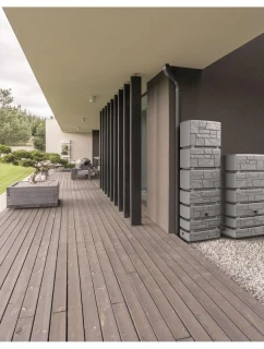 VĚŽOVÁ KAMENNÁ NÁDRŽ NA VODU 500L SMOOTH GRAY dětské