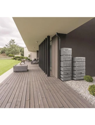 Věž 500L SMOOTH GRAY kamenná nádrž na vodu pro děti