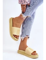 Dámské pantofle Big Star LL274427 Žluté