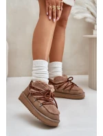 Nízké Sněhule Na Platformě S Kožíškem D.Franklin Hnědé DFSH370011