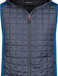 Daiber JN 768 Pánská pletená hybridní vesta 02.0768 royal melange/anthracite melange