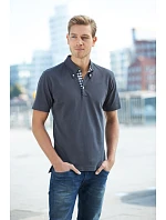 Daiber JN 964 Pánské piqué polo button-down 02.0964 black/black white Daiber JN 964 Pánské piqué polo button-down 02.0964 black/black white